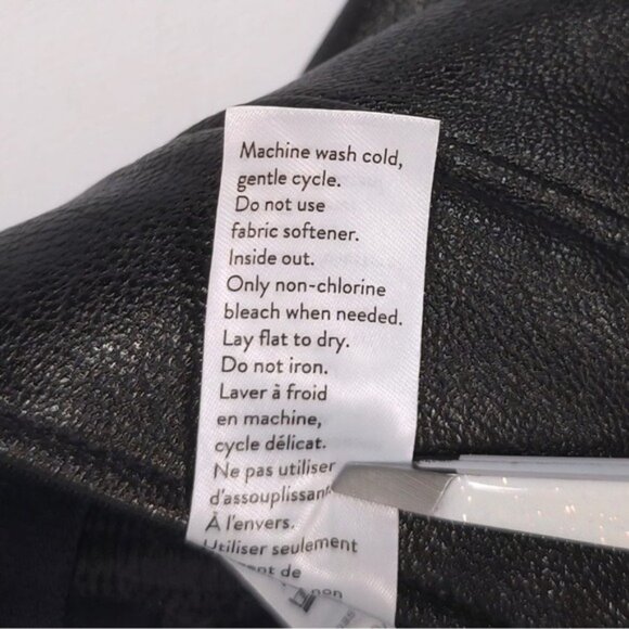 SPANX Women’s Faux Leather Like Ankle Skinny Pants 20282Q Black PETITE LARGE‎ - Picture 16 of 16